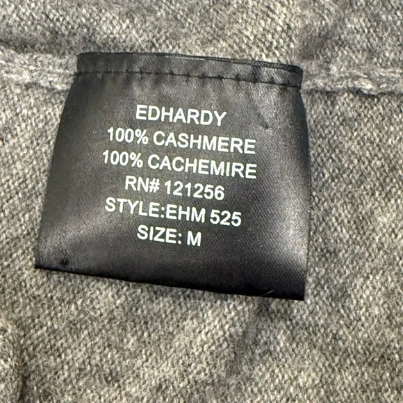 Ed Hardy Gray Sweater Sz M Love Kills Slowly Cashmere Wool Womens - Picture 5 of 6